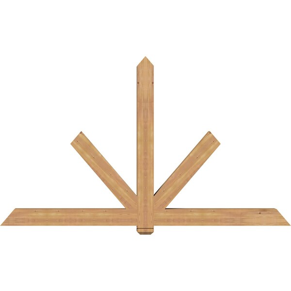 Ekena Millwork Kennewick Timber Gable Bracket, Western Red Cedar, 96"W x 56"H x 5 1/2"D x 5 1/2"F, 14/12 Pitch GBW096X56X0606KEN00SWR - main